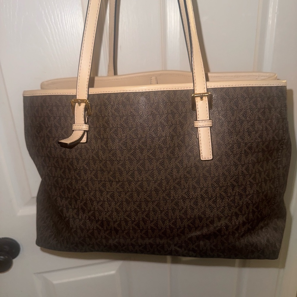 Michael Kors Dark Brown and Tan Tote - Picture 4 of 13